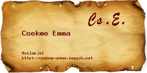 Csekme Emma névjegykártya