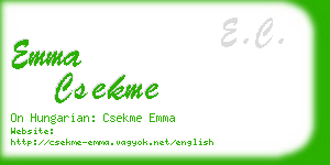 emma csekme business card